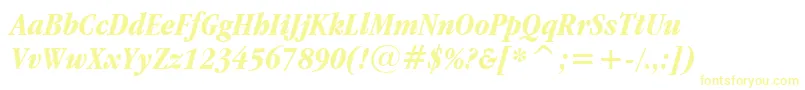 Garambci Font – Yellow Fonts on White Background