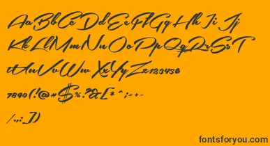 SouthernairePersonalUseOnly font – Black Fonts On Orange Background