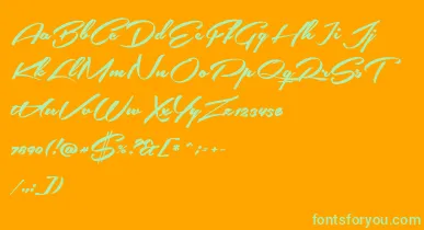 SouthernairePersonalUseOnly font – Green Fonts On Orange Background