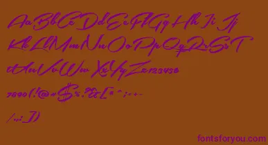 SouthernairePersonalUseOnly font – Purple Fonts On Brown Background