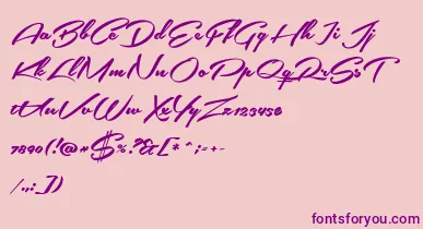 SouthernairePersonalUseOnly font – Purple Fonts On Pink Background