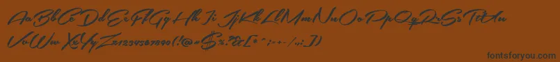 SouthernairePersonalUseOnly Font – Black Fonts on Brown Background