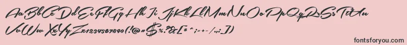 SouthernairePersonalUseOnly Font – Black Fonts on Pink Background
