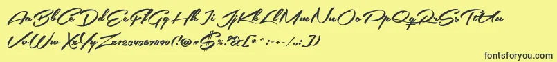 SouthernairePersonalUseOnly Font – Black Fonts on Yellow Background