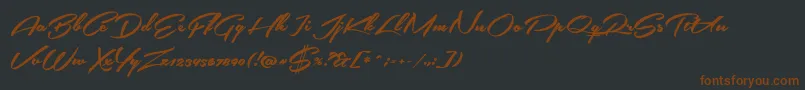 SouthernairePersonalUseOnly Font – Brown Fonts on Black Background