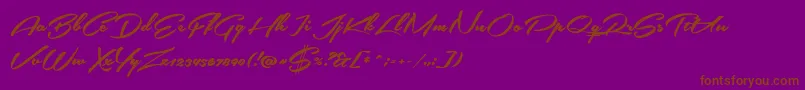 SouthernairePersonalUseOnly Font – Brown Fonts on Purple Background