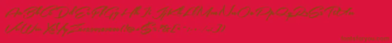 SouthernairePersonalUseOnly Font – Brown Fonts on Red Background
