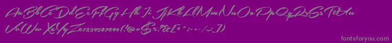 SouthernairePersonalUseOnly Font – Gray Fonts on Purple Background