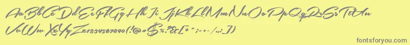 SouthernairePersonalUseOnly Font – Gray Fonts on Yellow Background