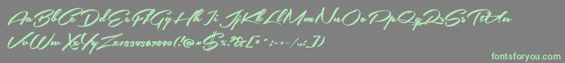 SouthernairePersonalUseOnly Font – Green Fonts on Gray Background