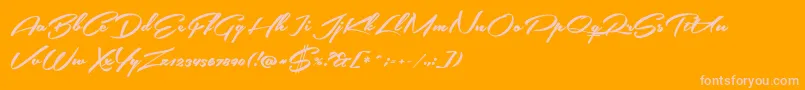 More about SouthernairePersonalUseOnly Font SouthernairePersonalUseOnly Font – Pink Fonts on Orange Background