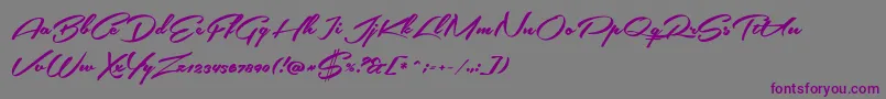 SouthernairePersonalUseOnly Font – Purple Fonts on Gray Background