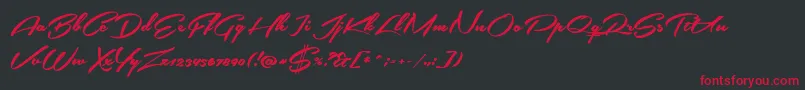 SouthernairePersonalUseOnly Font – Red Fonts on Black Background