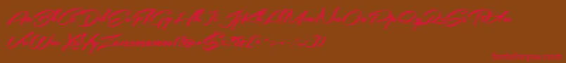 SouthernairePersonalUseOnly Font – Red Fonts on Brown Background