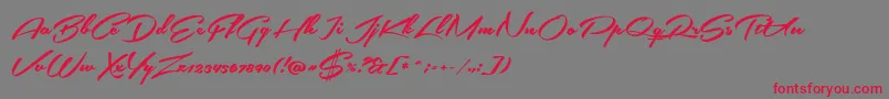 SouthernairePersonalUseOnly Font – Red Fonts on Gray Background