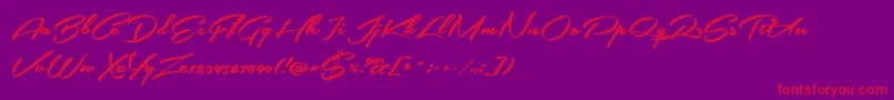 SouthernairePersonalUseOnly Font – Red Fonts on Purple Background