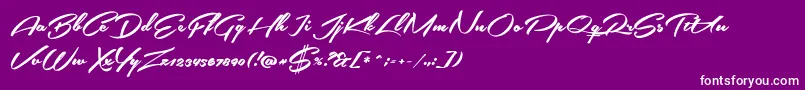 SouthernairePersonalUseOnly Font – White Fonts on Purple Background