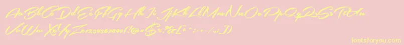SouthernairePersonalUseOnly Font – Yellow Fonts on Pink Background