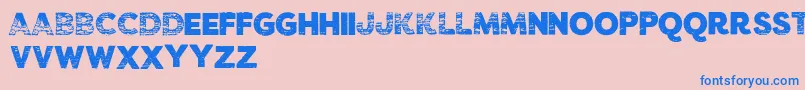 VtksCarbo753 Font – Blue Fonts on Pink Background