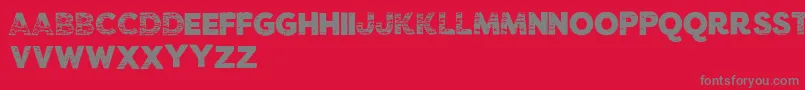 VtksCarbo753 Font – Gray Fonts on Red Background