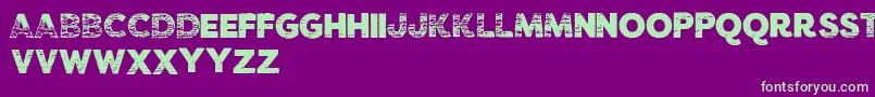 VtksCarbo753 Font – Green Fonts on Purple Background