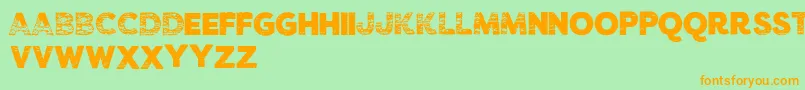 VtksCarbo753 Font – Orange Fonts on Green Background