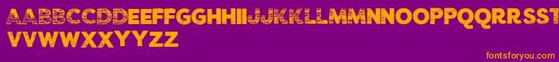 VtksCarbo753 Font – Orange Fonts on Purple Background