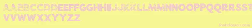 Weitere Informationen zur VtksCarbo753-Schriftart VtksCarbo753-Schriftart – Rosa Schriften auf gelbem Hintergrund