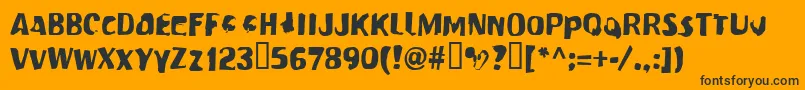 Modern Font – Black Fonts on Orange Background
