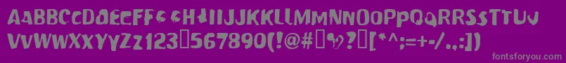 Czcionka Modern – szare czcionki na fioletowym tle