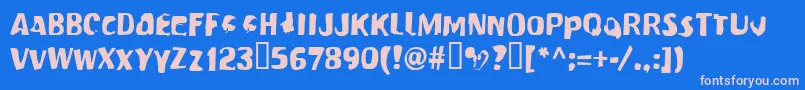 Modern Font – Pink Fonts on Blue Background