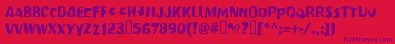 Czcionka Modern – fioletowe czcionki na czerwonym tle