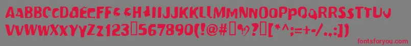 Modern-Schriftart – Rote Schriften auf grauem Hintergrund