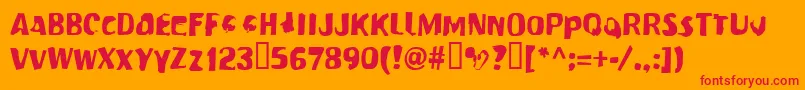 Modern Font – Red Fonts on Orange Background
