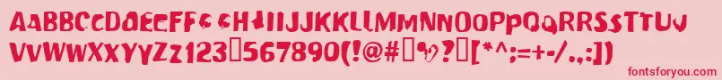 Modern Font – Red Fonts on Pink Background