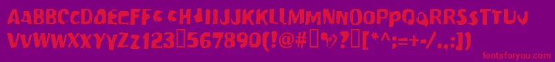 Czcionka Modern – czerwone czcionki na fioletowym tle