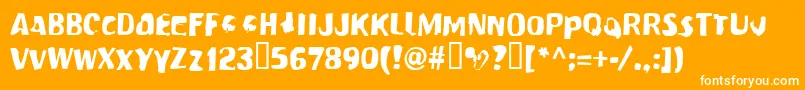 Modern-Schriftart – Weiße Schriften auf orangefarbenem Hintergrund