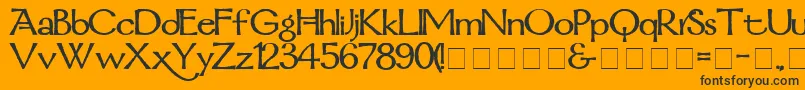 MordredDemiBold Font – Black Fonts on Orange Background