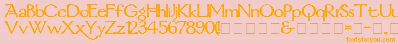 MordredDemiBold Font – Orange Fonts on Pink Background