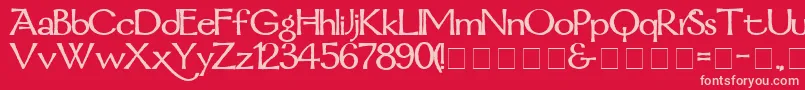 MordredDemiBold Font – Pink Fonts on Red Background