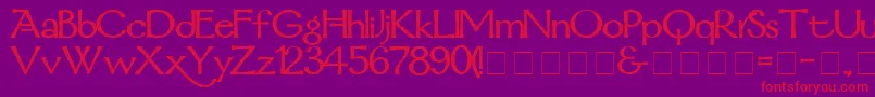 MordredDemiBold Font – Red Fonts on Purple Background