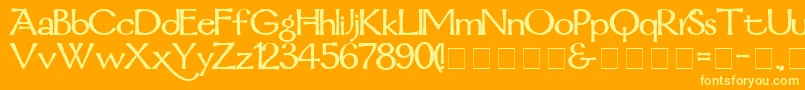 MordredDemiBold Font – Yellow Fonts on Orange Background