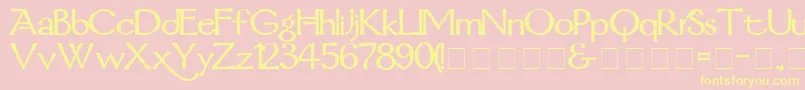 MordredDemiBold Font – Yellow Fonts on Pink Background