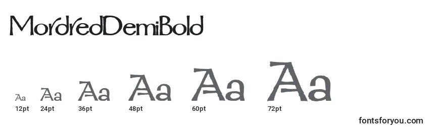 MordredDemiBold Font Sizes