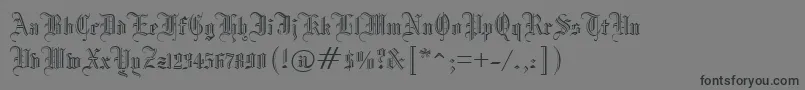 フォントManuscriptOpenRegular – 黒い文字の灰色の背景