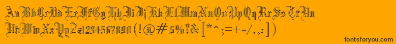 ManuscriptOpenRegular Font – Black Fonts on Orange Background