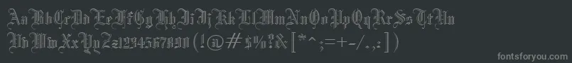 フォントManuscriptOpenRegular – 黒い背景に灰色の文字