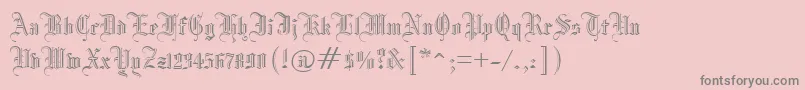 フォントManuscriptOpenRegular – ピンクの背景に灰色の文字