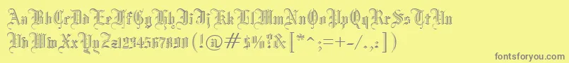 ManuscriptOpenRegular Font – Gray Fonts on Yellow Background