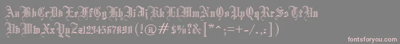 フォントManuscriptOpenRegular – 灰色の背景にピンクのフォント